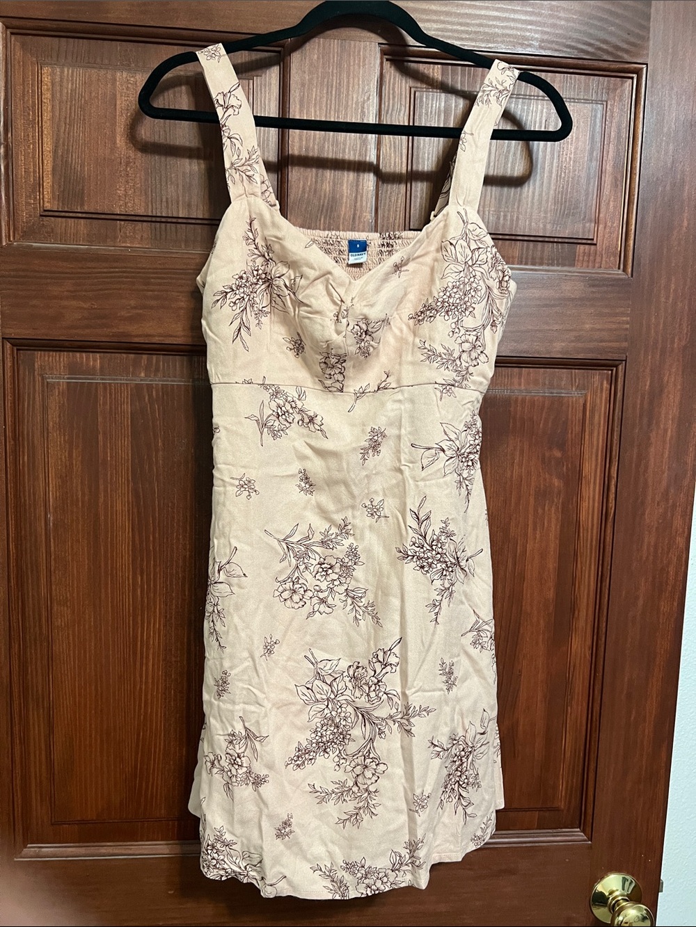 Old Navy Beige Floral Mini Dress